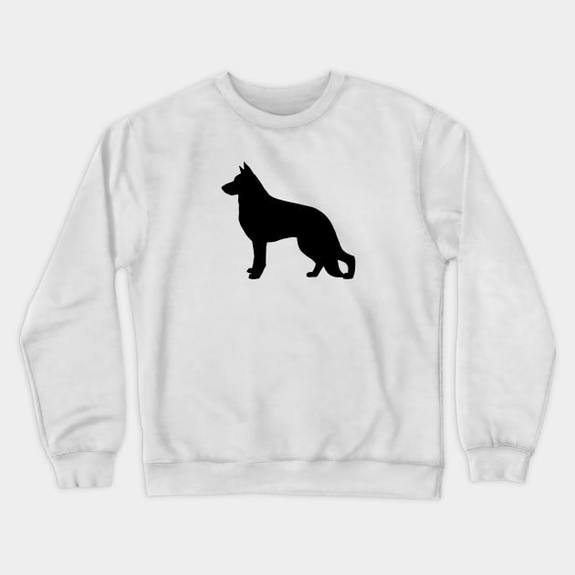 German Shepherd Dog Silhouette Crewneck Sweatshirt by Coffee Squirrel